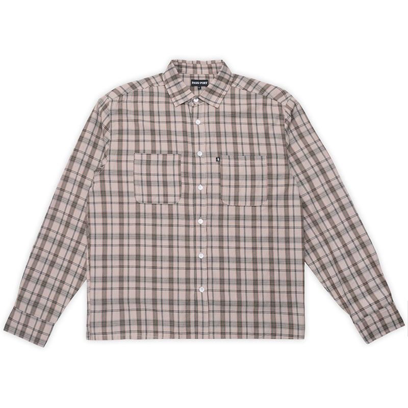 PASS PORT(パスポート)/ Workers Check Shirt Long-sleeve R44 -2.COLOR-(SAND)
