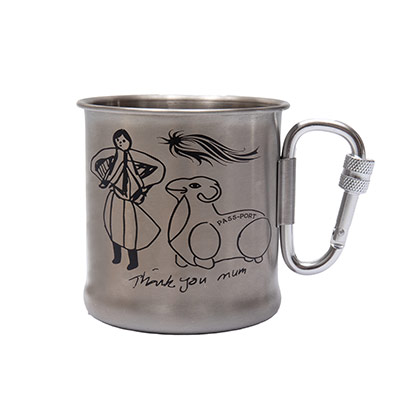 PASS PORT(パスポート)/ Thank You Mum Carabiner Mug -SILVER-