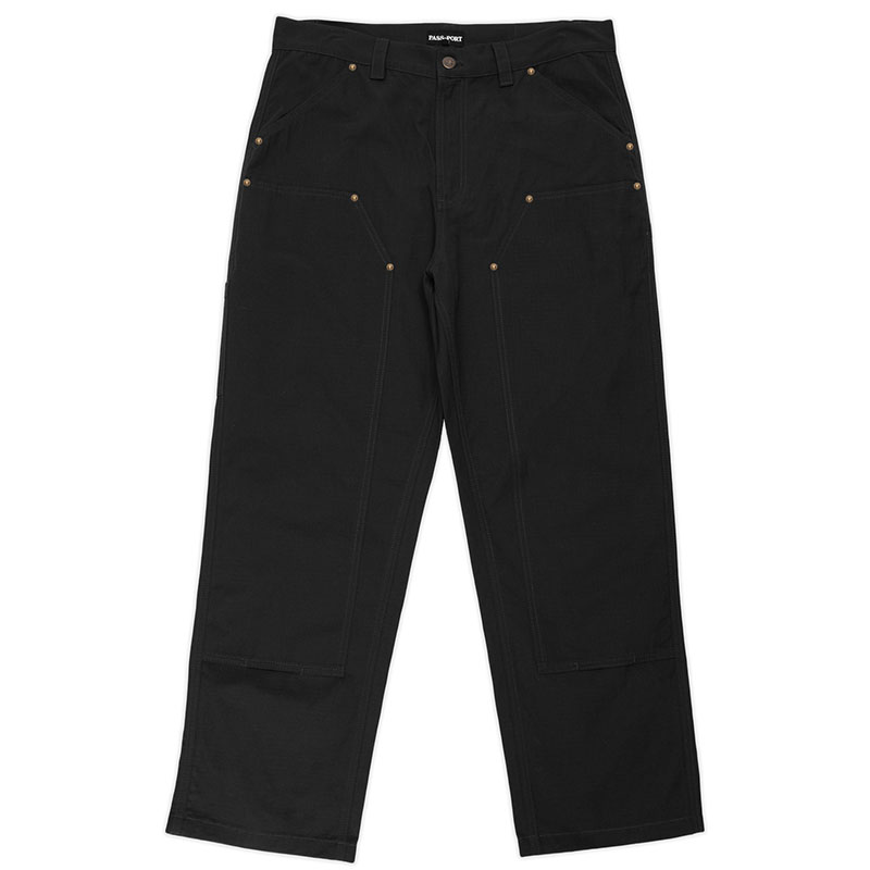 PASS PORT(パスポート)/ Ripstop Double Knee Diggers Club Pant -BLACK-