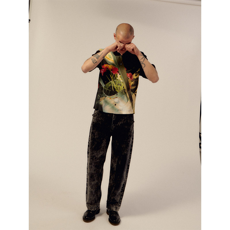 RASSVET(ラスベート)/ LA MELANCOLIA SHADOW SS SHIRT -MULTI-