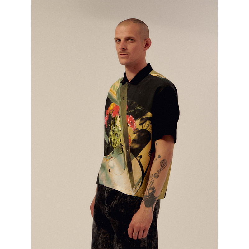 RASSVET(ラスベート)/ LA MELANCOLIA SHADOW SS SHIRT -MULTI-