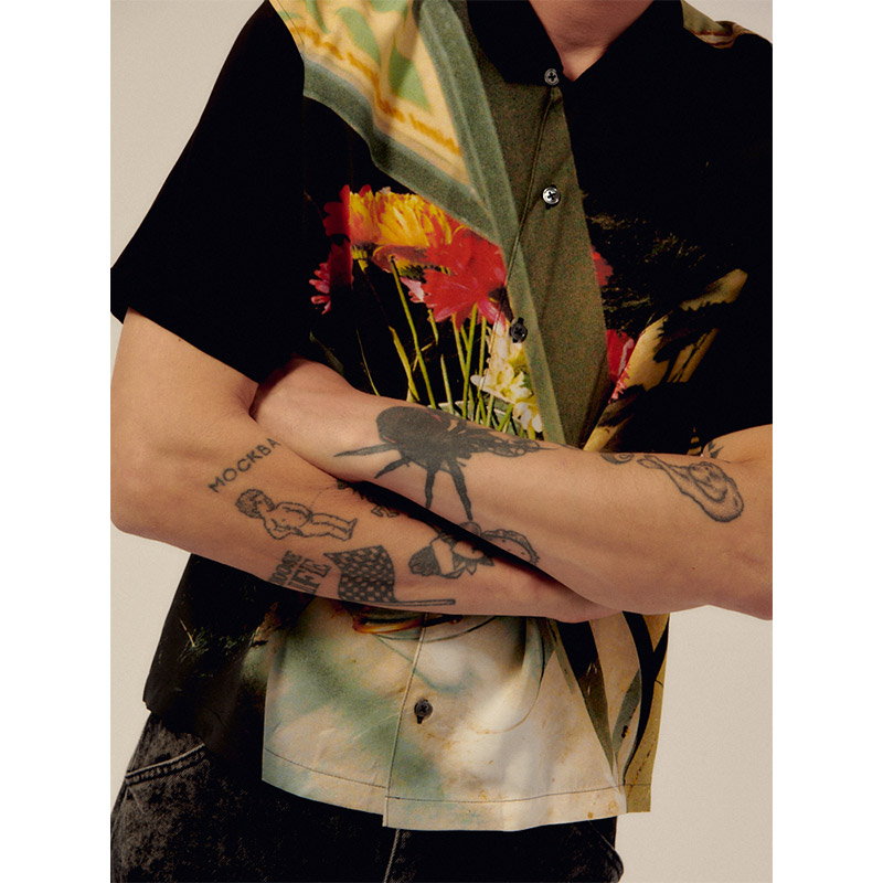 RASSVET(ラスベート)/ LA MELANCOLIA SHADOW SS SHIRT -MULTI-