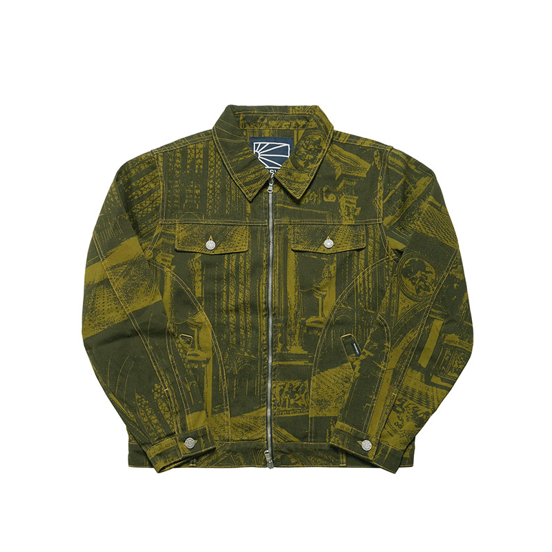 RASSVET(ラスベート)/ PRINTED CASTLE ZIP DENIM JACKET -MULTI-