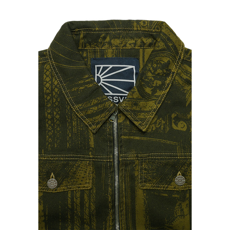 RASSVET(ラスベート)/ PRINTED CASTLE ZIP DENIM JACKET -MULTI-
