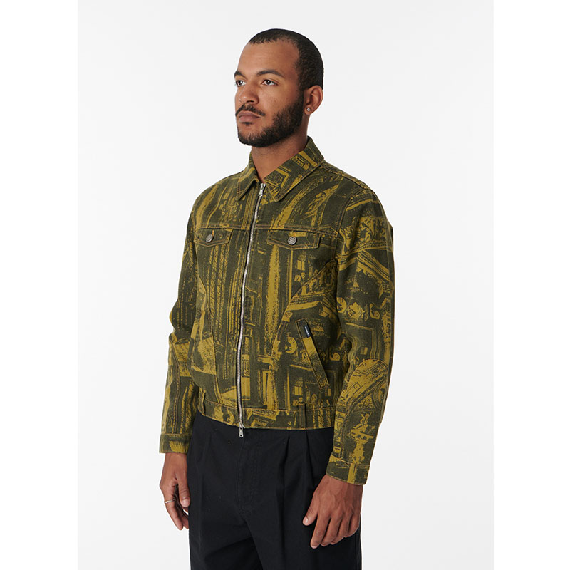 RASSVET(ラスベート)/ PRINTED CASTLE ZIP DENIM JACKET -MULTI-
