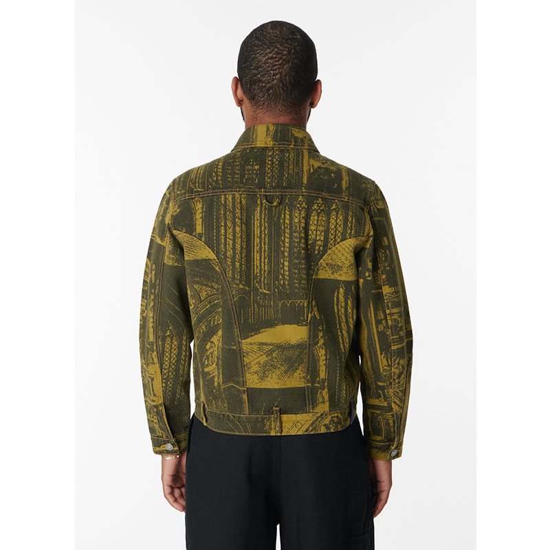 RASSVET(ラスベート)/ PRINTED CASTLE ZIP DENIM JACKET -MULTI-
