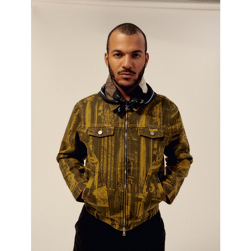 RASSVET(ラスベート)/ PRINTED CASTLE ZIP DENIM JACKET -MULTI-