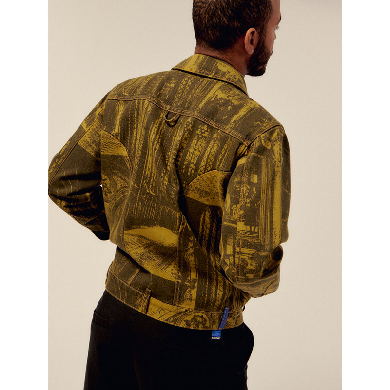 RASSVET(ラスベート)/ PRINTED CASTLE ZIP DENIM JACKET -MULTI-