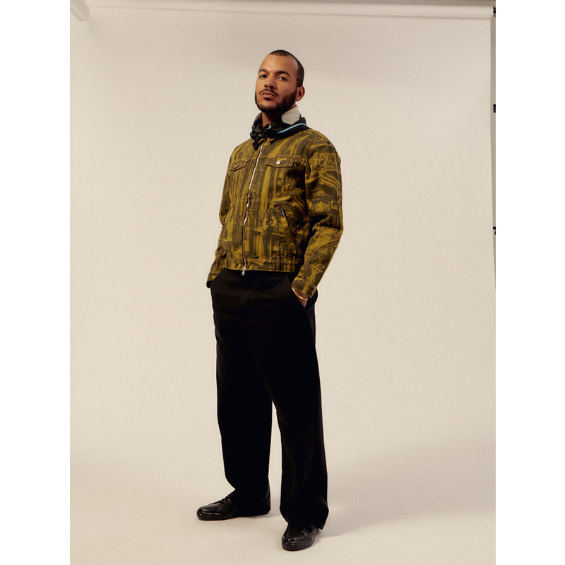RASSVET(ラスベート)/ PRINTED CASTLE ZIP DENIM JACKET -MULTI-