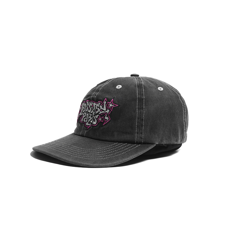 RASSVET(ラスベート)/ 6 PANEL CAP SAND BRUSHED TWILL WASHED -BLACK-