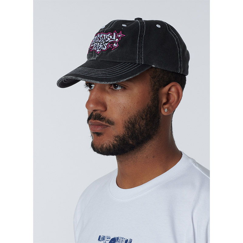 RASSVET(ラスベート)/ 6 PANEL CAP SAND BRUSHED TWILL WASHED -BLACK-