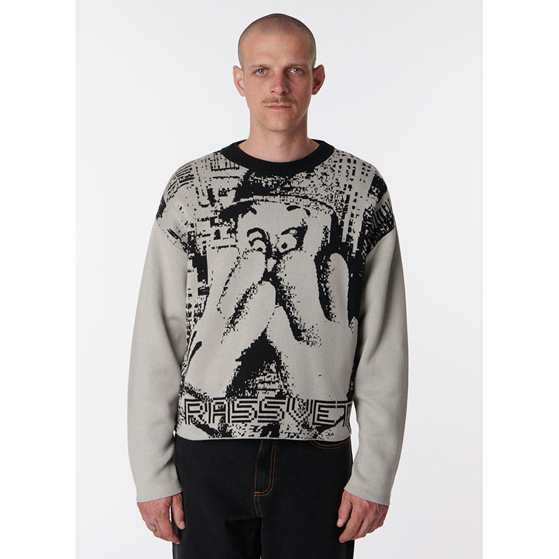 RASSVET(ラスベート)/ CAPTEK SWEATER KNIT -GREY-