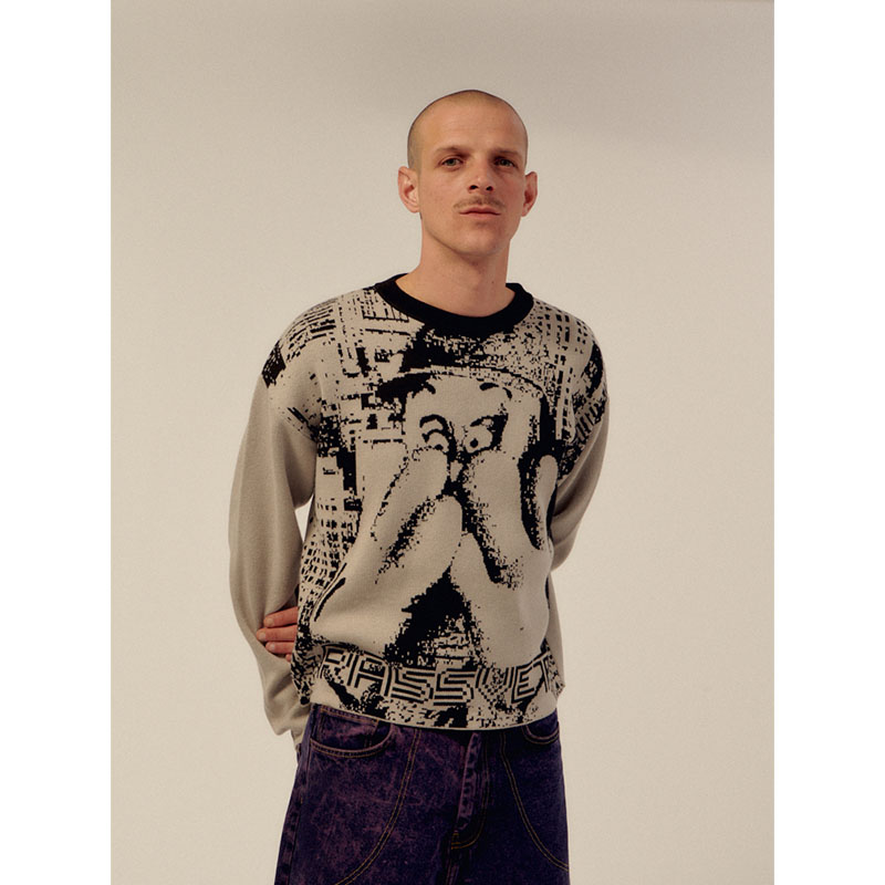 RASSVET(ラスベート)/ CAPTEK SWEATER KNIT -GREY-