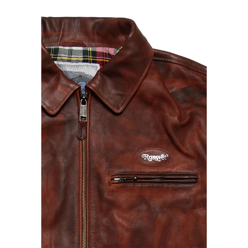 RASSVET(ラスベート)/ VINTAGE LEATHER JACKET -BROWN-