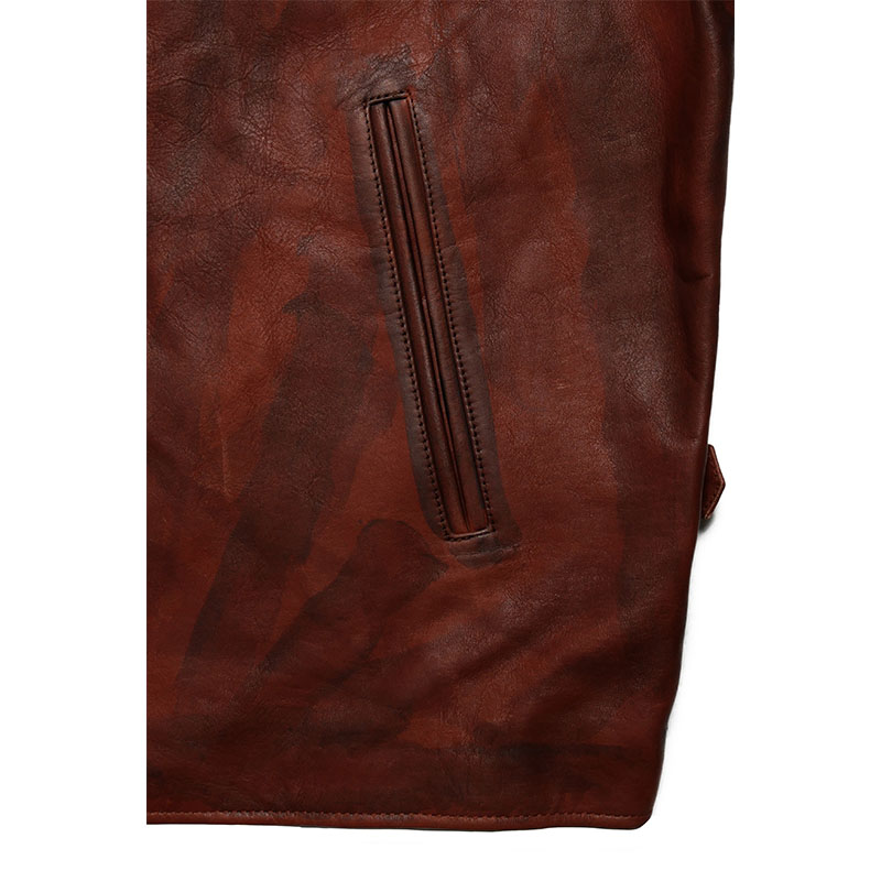 RASSVET(ラスベート)/ VINTAGE LEATHER JACKET -BROWN-
