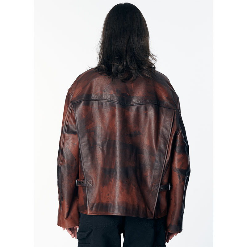 RASSVET(ラスベート)/ VINTAGE LEATHER JACKET -BROWN-