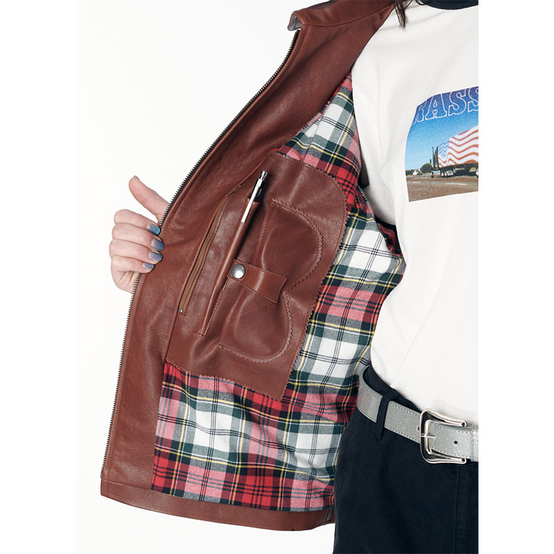 RASSVET(ラスベート)/ VINTAGE LEATHER JACKET -BROWN-