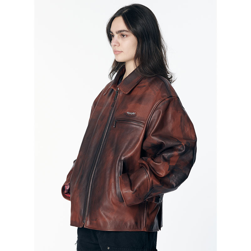 RASSVET(ラスベート)/ VINTAGE LEATHER JACKET -BROWN-