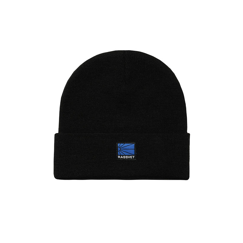 RASSVET(ラスベート)/ RASSVET LOGO BEANIE -BLACK-