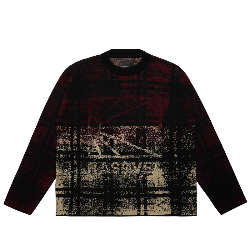 RASSVET(ラスベート)/ LOGO KNIT SWEATER -D.BROWN-