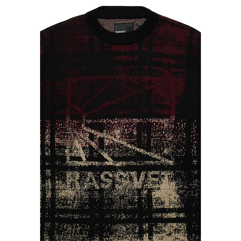 RASSVET(ラスベート)/ LOGO KNIT SWEATER -D.BROWN-