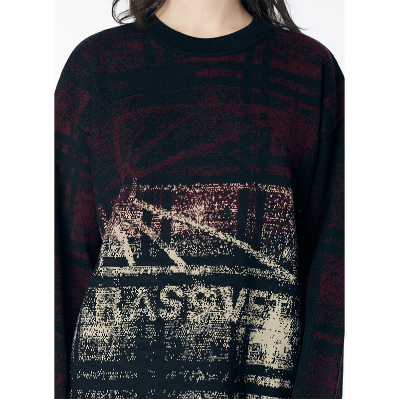 RASSVET(ラスベート)/ LOGO KNIT SWEATER -D.BROWN-