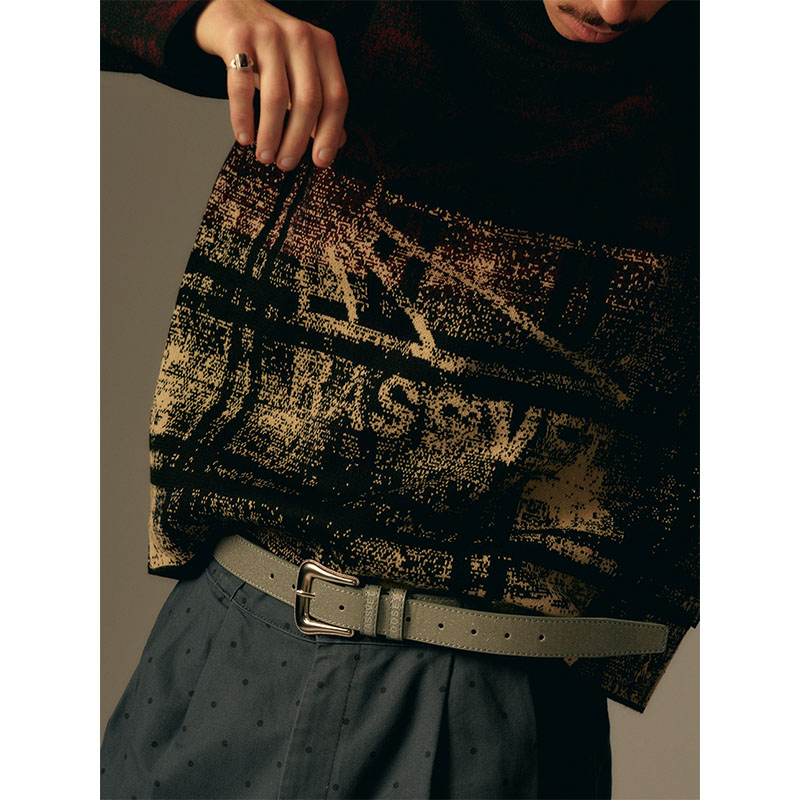 RASSVET(ラスベート)/ LOGO KNIT SWEATER -D.BROWN-