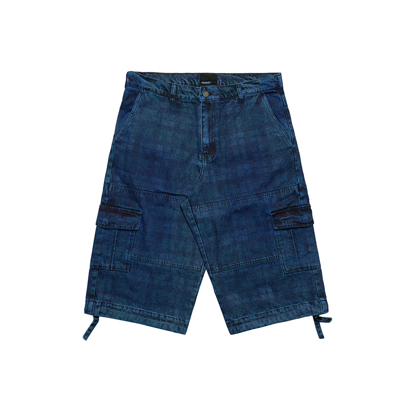RASSVET(ラスベート)/ ALLOVER PRINTED DENIM CARGO 3/4 PANTS -MULTI-