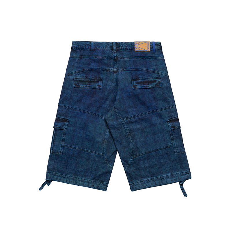 RASSVET(ラスベート)/ ALLOVER PRINTED DENIM CARGO 3/4 PANTS -MULTI-