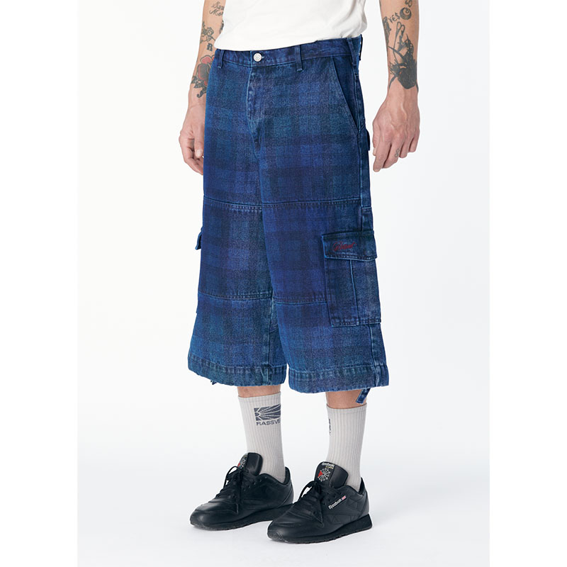 RASSVET(ラスベート)/ ALLOVER PRINTED DENIM CARGO 3/4 PANTS -MULTI-