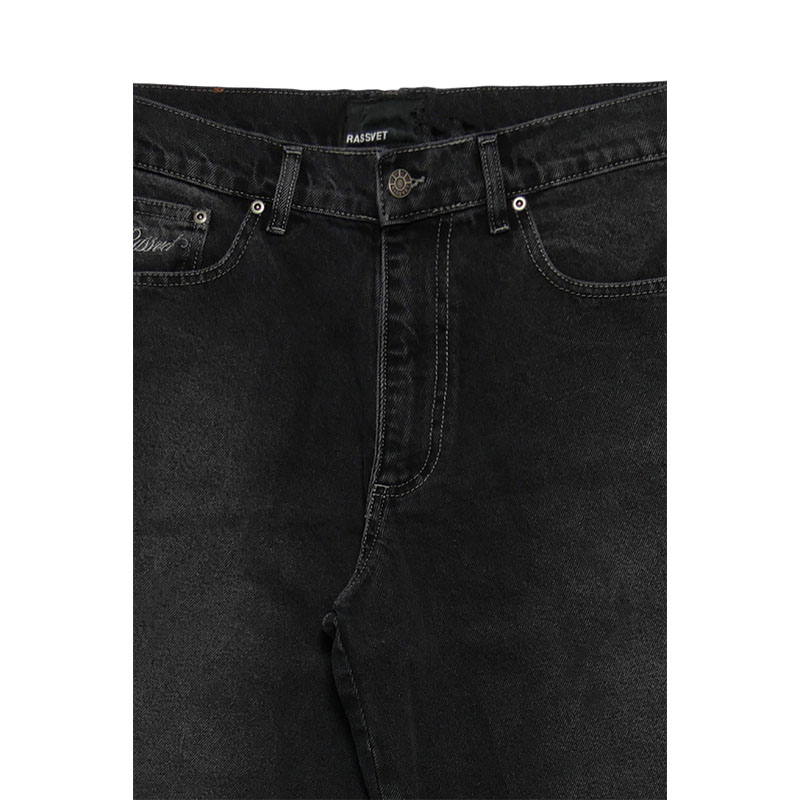 RASSVET(ラスベート)/ SPOT WASH BAGGY DENIM PANTS -BLACK-