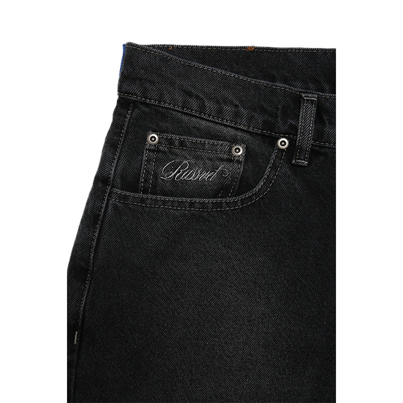 RASSVET(ラスベート)/ SPOT WASH BAGGY DENIM PANTS -BLACK-