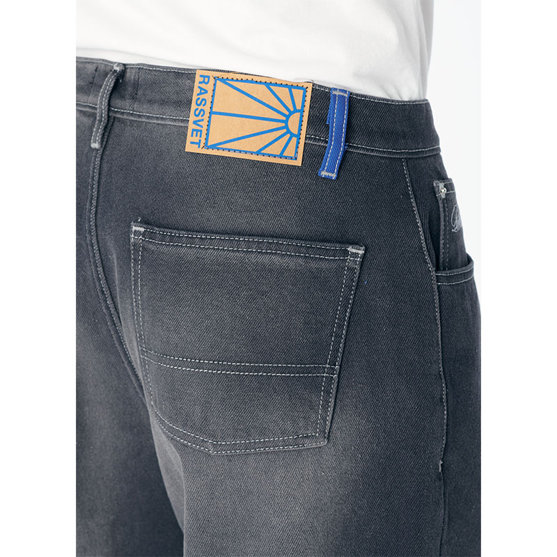 RASSVET(ラスベート)/ SPOT WASH BAGGY DENIM PANTS -BLACK-