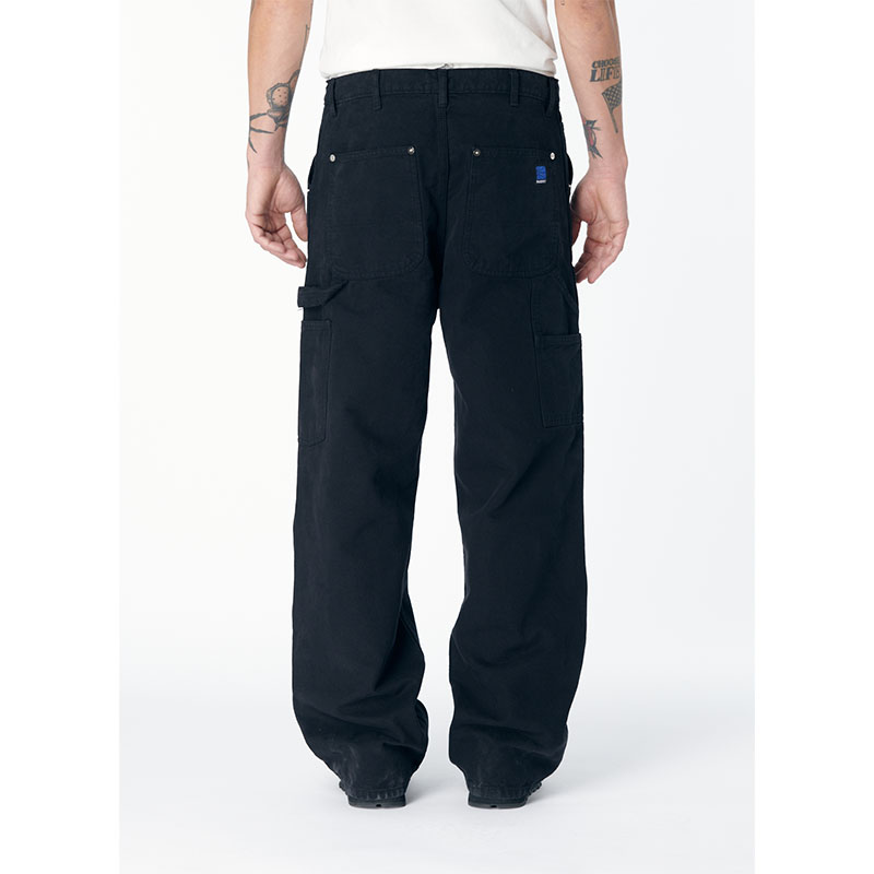 RASSVET(ラスベート)/ VINTAGE WAHE CANVAS DISTRESSED DOUBLE KNEES -BLACK-