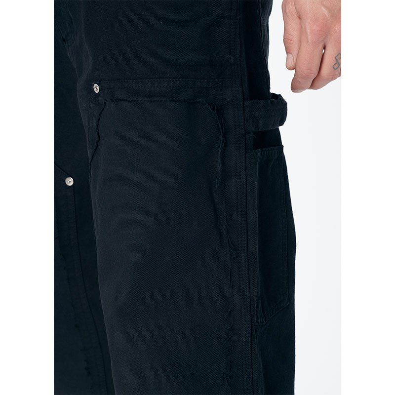 RASSVET(ラスベート)/ VINTAGE WAHE CANVAS DISTRESSED DOUBLE KNEES -BLACK-