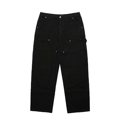 RASSVET(ラスベート)/ VINTAGE WAHE CANVAS DISTRESSED DOUBLE KNEES -BLACK-