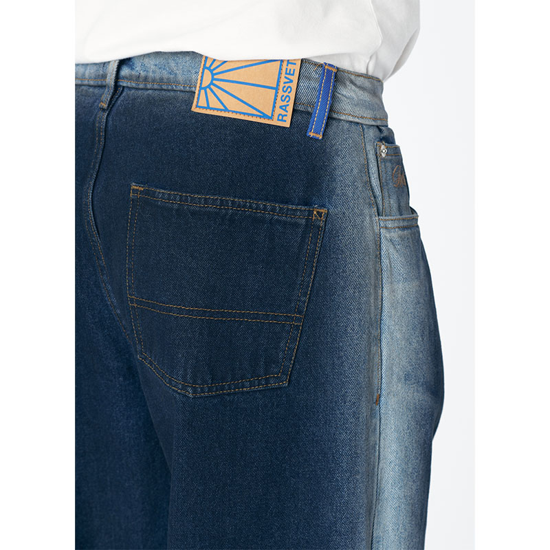 RASSVET(ラスベート)/ SHADOW WASH BAGGY DENIM PANTS -BLUE-
