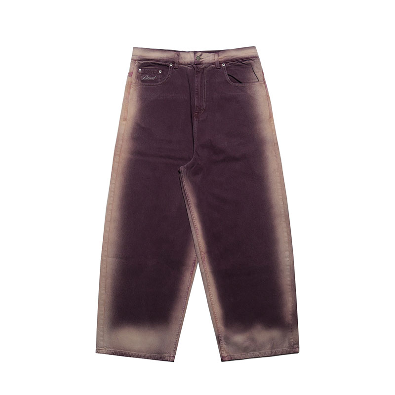 RASSVET(ラスベート)/ SHADOW WASH EXTRA BAGGY DENIM PANTS -PURPLE-