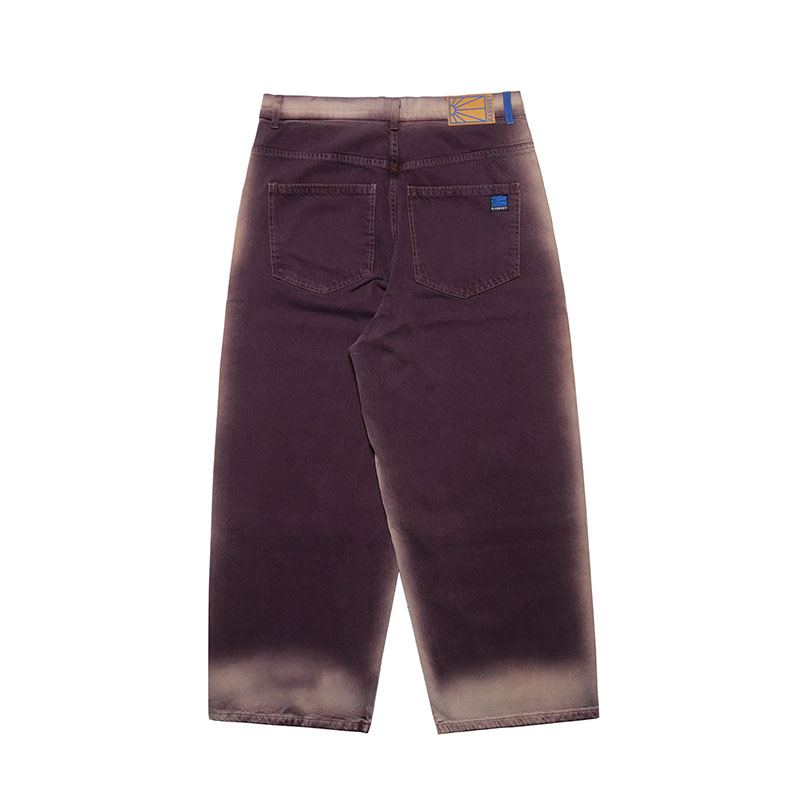 RASSVET(ラスベート)/ SHADOW WASH EXTRA BAGGY DENIM PANTS -PURPLE-