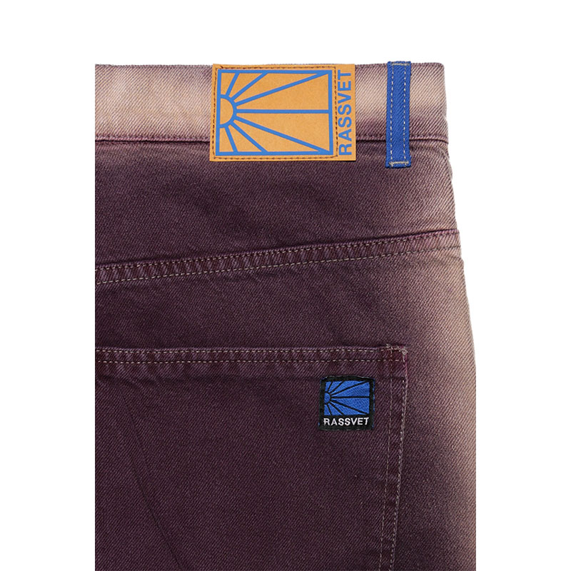 RASSVET(ラスベート)/ SHADOW WASH EXTRA BAGGY DENIM PANTS -PURPLE-