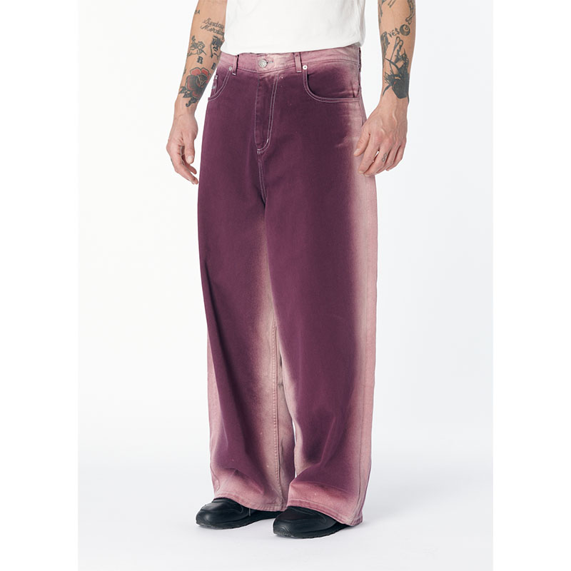RASSVET(ラスベート)/ SHADOW WASH EXTRA BAGGY DENIM PANTS -PURPLE-