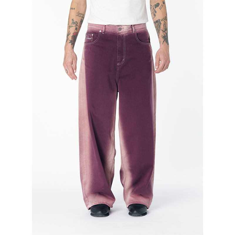 RASSVET(ラスベート)/ SHADOW WASH EXTRA BAGGY DENIM PANTS -PURPLE-