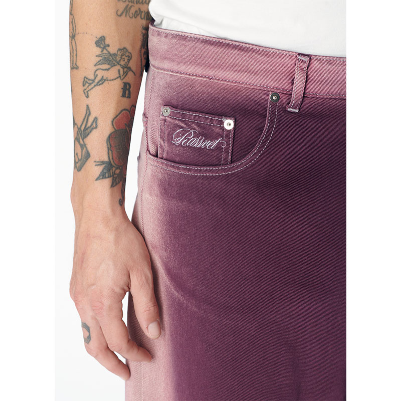 RASSVET(ラスベート)/ SHADOW WASH EXTRA BAGGY DENIM PANTS -PURPLE-