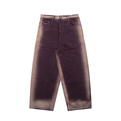 RASSVET(ラスベート)/ SHADOW WASH EXTRA BAGGY DENIM PANTS -PURPLE-