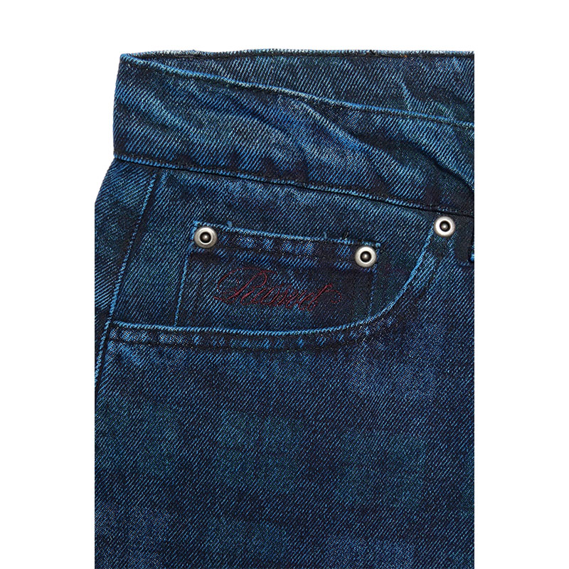 RASSVET(ラスベート)/ ALLOVER PRINT BAGGY DENIM PANTS -MULTI-