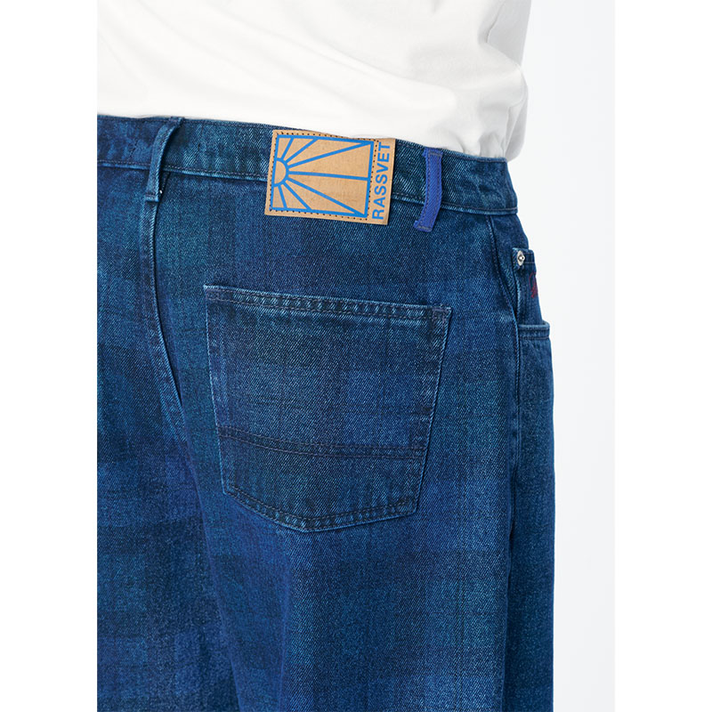 RASSVET(ラスベート)/ ALLOVER PRINT BAGGY DENIM PANTS -MULTI-
