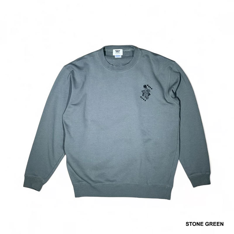坩堝-RUTSUBO-(ルツボ)/ WORKHARD/必殺仕事人 CREW SWEAT (RUTSUBO×YU SUDA ) -3.COLOR-