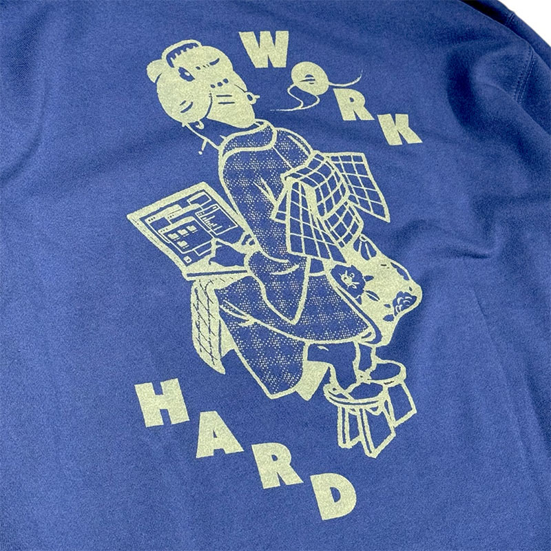 坩堝-RUTSUBO-(ルツボ)/ WORKHARD/必殺仕事人 CREW SWEAT (RUTSUBO×YU SUDA ) -3.COLOR-