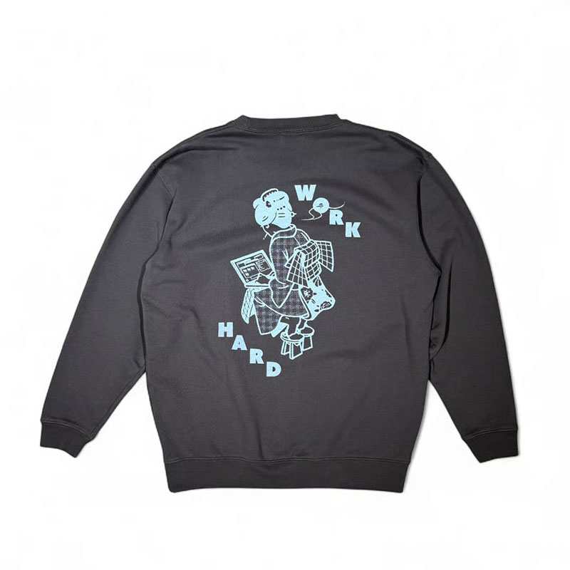 坩堝-RUTSUBO-(ルツボ)/ WORKHARD/必殺仕事人 CREW SWEAT (RUTSUBO×YU SUDA ) -3.COLOR-