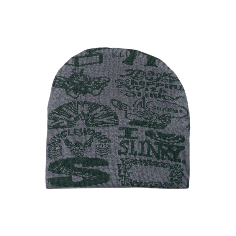 SLINKY(スリンキー)/ ALLOVER BEANIE -GREY-